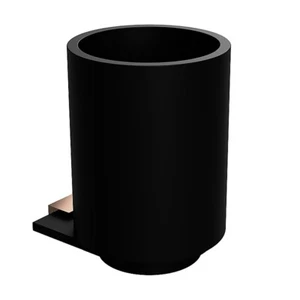 Soporte de vidrio BALLA latón negro cobre para baño y cocina >> para perforar - Imagen 1 de 6