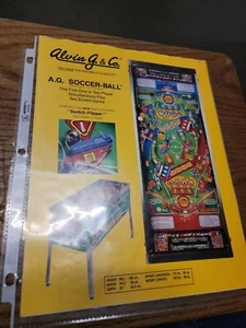 RARO Alvin G. & Co. A.G. FÚTBOL-BALL Volante de Pinball - Buen Original - Imagen 1 de 2
