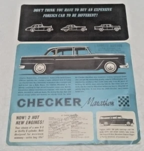 1965 Checker Marathon Vintage 1-page Car Photo Card Fc2 - Picture 1 of 7