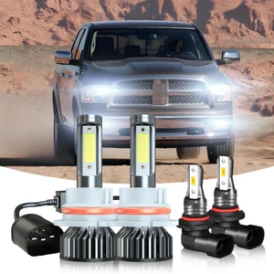 LED Headlight Hi/Lo+Fog Bulbs Combo For 2002-2005 Dodge Ram 1500 2500 3500 A+ - Picture 1 of 13