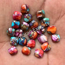Pink Spiny Oyster Copper Turquoise Cushion 6 to 20 mm Cabochon Loose Gemstone