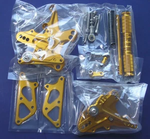 Adjustable Rearsets Footrests Kawasaki ZX10R ZX-10R ZX10RR ZX1000 Gold Anodized - Bild 1 von 4