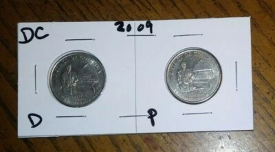  2009 - D & P Mint - Washington D.C. Quarters - 2 COIN SET  - Image 1 of 2