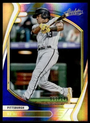 2020 Panini Absolute GOLD YELLOW KE BRYAN HAYES Auto 061/149 Houston Astros #101 - Image 1 of 2