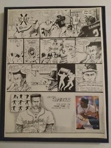 Página de colección de la revista Deion Sanders enmarcada en cómic (marco nuevo) Braves Falcons - Imagen 1 de 2