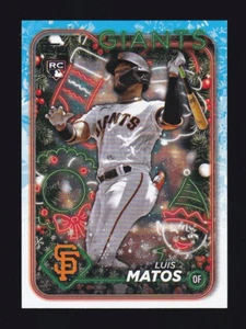 2024 Topps Holiday #H70 LUIS MATOS RC San Francisco Giants ROOKIE CARD - Picture 1 of 2