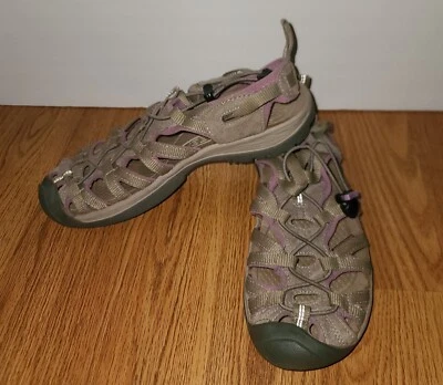 Sandalias Keen Whisper para mujer 9,5 al aire libre senderismo playa peces H2 gris púrpura Foto 1 de 4