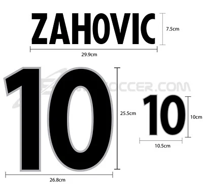 ZAHOVIC #10 SLOVENIA Away EURO 2000 Name Number PU PRINT - Image 1 of 4