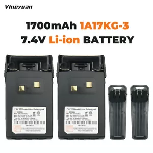 2X 7,4V 1700mAh akumulator litowo-jonowy do WouXun Walkie Talkie KG-UVD1P KG-UV6D KG-689 - Zdjęcie 1 z 12