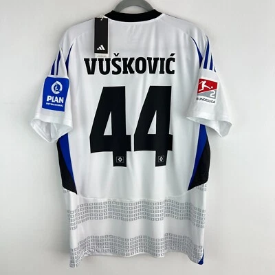 Hamburger SV 2024/2025 Home Adidas Shirt Soccer Jersey Men Size L Mario Vušković - Image 1 of 4