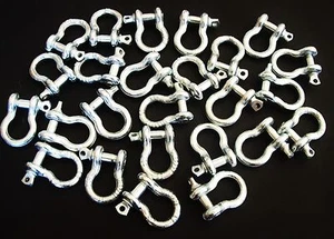 25 Goliath Industrial 1/4 ZOLL BÜGEL SCHÄKEL ANKER KABEL SCHRAUBSTIFT 1000 PFUND BS14 G-209 - Bild 1 von 2