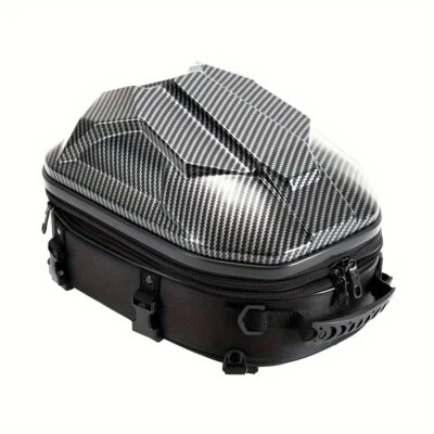 15L-20L 1 PIEZA Fibra de Carbono Color Motocicleta Cola Bolsa Mochila Casco Bolsa de Almacenamiento Foto 1 de 4