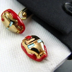 MARVEL Avengers Iron Man Helmet Cufflinks with Gift Box-Free Shipping - Picture 1 of 10