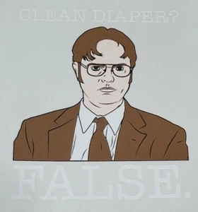 DTF Heat Transfer Ready To Press Dwight Clean Diapers False 8"x8" Lot of 50! - Picture 1 of 5