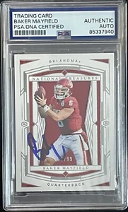 Baker Mayfield Signed 2020 Panini National Treasures NT #5 PSA/DNA Autographed - Picture 1 of 3
