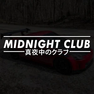 Midnight Club Vinyl Decal | JDM Japanese Text Banner Exhaust Street Racing Turbo - Picture 1 of 7