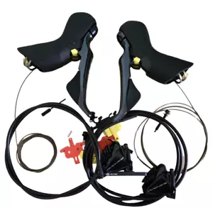 SHIMANO Dura-Ace ST-9120 2x11s L+R Shift Hydraulic Disc Brake Levers & calipers - Picture 1 of 13