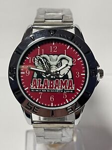 Alabama Crimson Tide NCAA Team Logo Men's Stainless-Steel Silver Watch NEW
