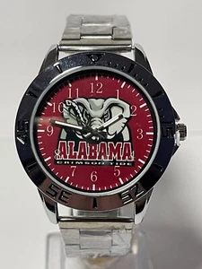 Alabama Crimson Tide NCAA Team Logo Men's Stainless-Steel Silver Watch NEW - Picture 1 of 12