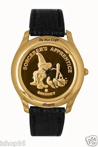 NEW Disney Mickey Mouse Fantasia Sorcerer Gold 22KT Watch - Picture 1 of 1