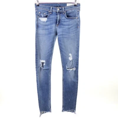 RAG & BONE Jeans Röhre Denim Used-Look W1502k520COM Blau Gr. W27 - Bild 1 von 3