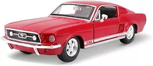 Maisto 31260 - Modellino Auto Ford Mustang GT '67 ( Rosso, Scala 1:24 ) Veicolo - Foto 1 di 5
