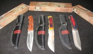 3 NEW SHARPS CUTLERY KNIVES COON HUNTER RED FOX BOWIE PRAIRIE DOG HUNTER LOT - Picture 1 of 4