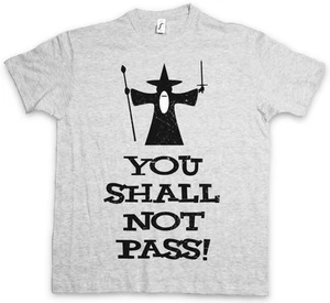 MAGLIETTA YOU WILL NOT PASS - Lord Gandalf degli Anelli Balrog Frodo Moria - Foto 1 di 1
