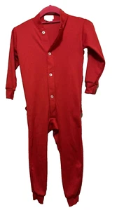 Cedar Springs Red Union Suit~One Piece~Long John w/back-flap Unisex Kids sz 6X - Picture 1 of 9