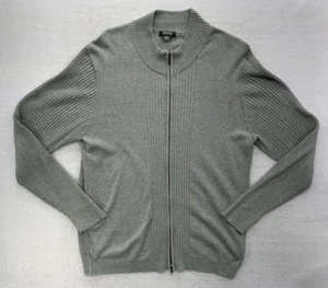 Kenneth Cole Reaction Cardigan Sweater Men’s XXL Gray Rib Knit Full Zip Career - Picture 1 of 18