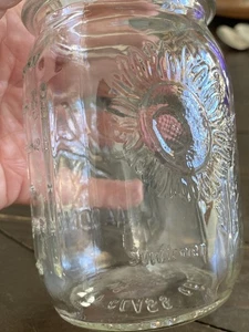 Vtg Ball Wildflower Canning Jar Pint Sunflower - Picture 1 of 7