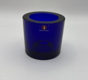 Iittala KIVI Teelichthalter Ultramarin blau MARIMEKKO Selten - Bild 1 von 1