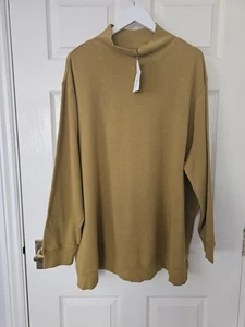 Seasalt Bremble Sweatshirt Size 20 Turtleneck Kelp Mustard New With Tags - Picture 1 of 12