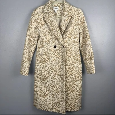 Casaco feminino Nine West Pea XS bege e marrom estampa de chita longo - Imagem 1 de 4