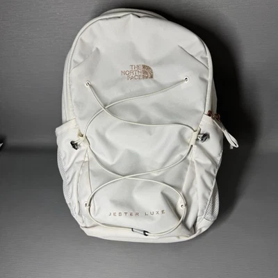 Mochila Clásica The North Face Jester Luxe Blanca Metálica Oro Rosa Foto 1 de 4