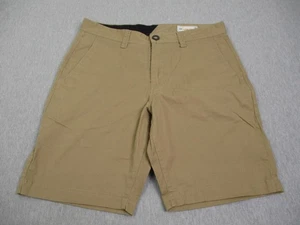 Volcom Shorts Mens 31 Khaki Chino Walk Shorts Stretch Cotton Casual Flat Front - Picture 1 of 12