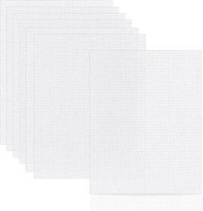 7 Pieces Plastic Canvas Sheets 7 Count Plastic Mesh 10.5 x 13.5 Plastic C - Picture 1 of 7