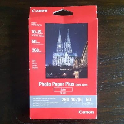 Canon SG-201 Semi-Gloss Photo Paper Plus 4x6  (10 x 15cm) - 50 Sheets - 1686B015 - Image 1 of 2
