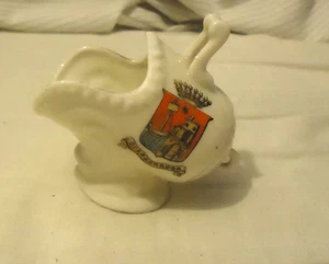 Vintage China Gemma Crested Ware 8cm Coal Scuttle - Scarborough Castle (BC) - Bild 1 von 5
