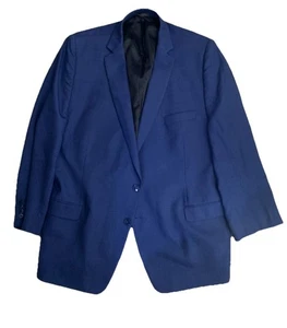 Blazer Calvin Klein Hombre 46R Azul Cuadros Lana Abrigo Deportivo LEER - Imagen 1 de 10