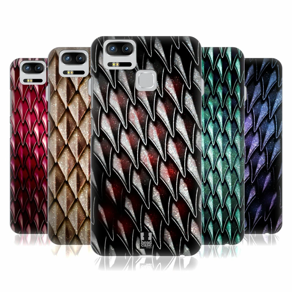 FUNDA TRASERA HEAD CASE CON ESCAMAS METÁLICAS DE DRAGÓN Y FONDO DE PANTALLA PARA TELÉFONOS ASUS ZENFONE Foto 1 de 4