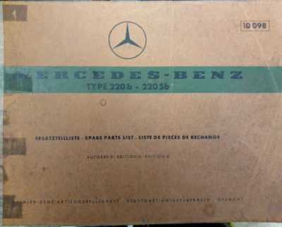 Mercedes Benz 220b,220Sb Original 1965 Parts list,Teileliste,Lista Ricambi,Big! - Bild 1 von 3