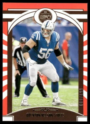 2020 Panini Legacy #33 Quenton Nelson Orange #/199 - Image 1 of 2