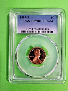 1997 S LINCOLN MEMORIAL CENT PCGS PR69RD DCAM - Bild 1 von 2