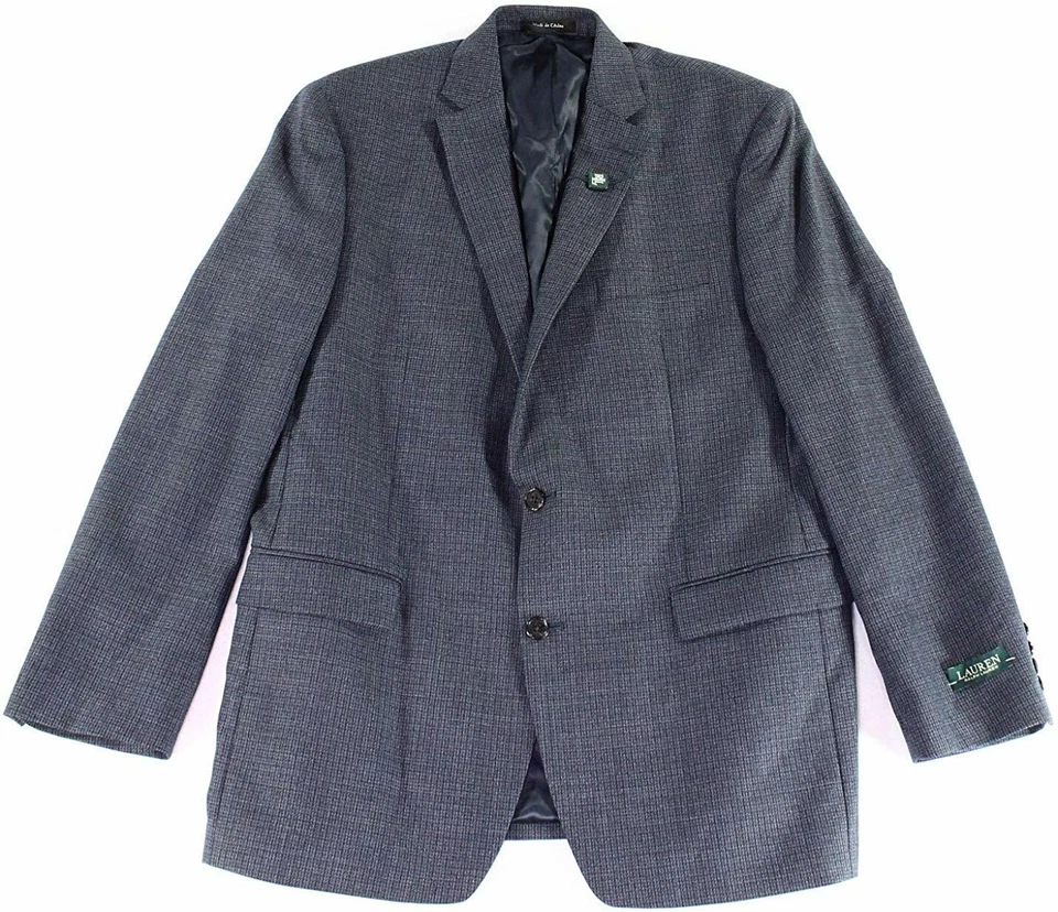 Lauren by Ralph Lauren Mens Blazer Lexington Ultraflex Wool Coat Blue 44 L - Image 1 of 1
