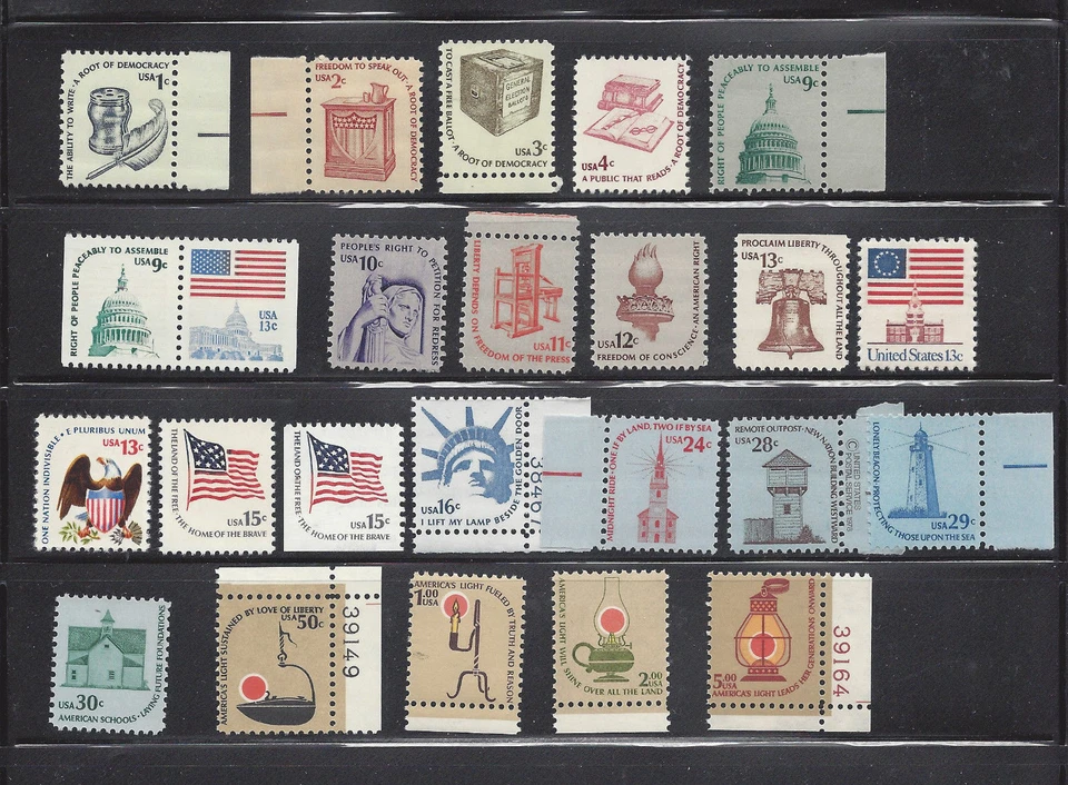 US Scott # 1581 /1623  Americana Complete Set of 24 MNH - Image 1 of 1