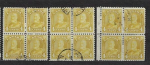 CANADÁ - #168 - 4c REY GEORGE V EMISIÓN ARCO/HOJA USADO BLOQUE DE 4 elige el - Imagen 1 de 1