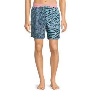 Men's & Big Men's Elastic Waist Swim Trunks, 7" Inseam, Size 3XL - Picture 1 of 3