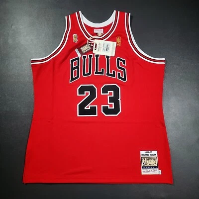 100% Authentic Michael Jordan Mitchell Ness 96 97 Flu Game Bulls Jersey 52 2XL - Image 1 of 4
