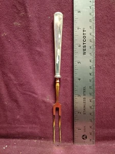 Vintage German 800 Silver HANDLE HUGO SANDIG 2 PRONG 0FORK 8"  NO MONOGRAM - Picture 1 of 4